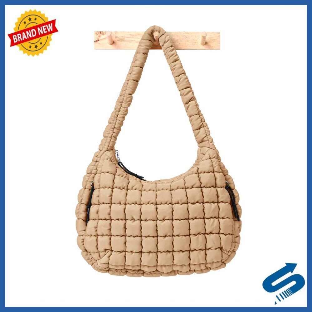Large Lightweight Quilted Puffer Tote Bag Crossbody Gym Bag Big Capacity